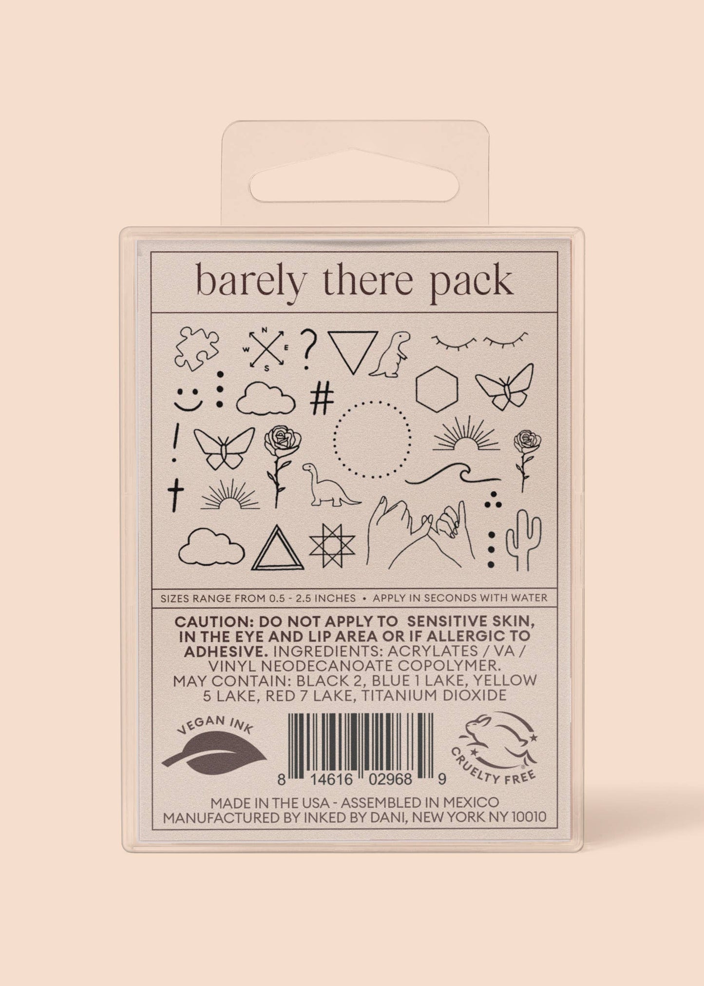 INKED by Dani - Barely There Temporary Tattoo Pack