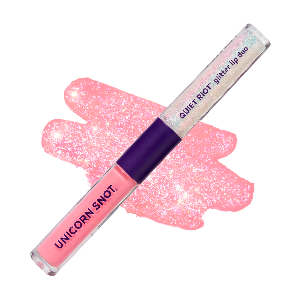 Unicorn Snot | Glitter Beauty - Quiet Riot | Baby Pink-Hush | Glitter Lip Duo | Lip Paint