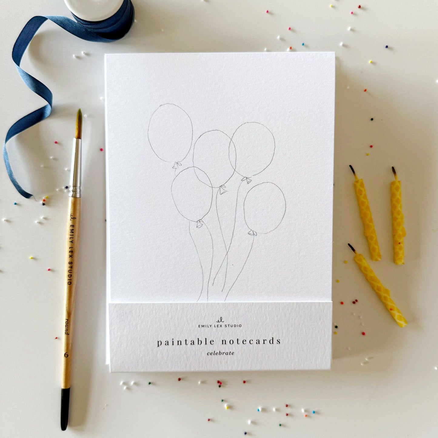 Celebrate Paintable Notecards - emily lex studio