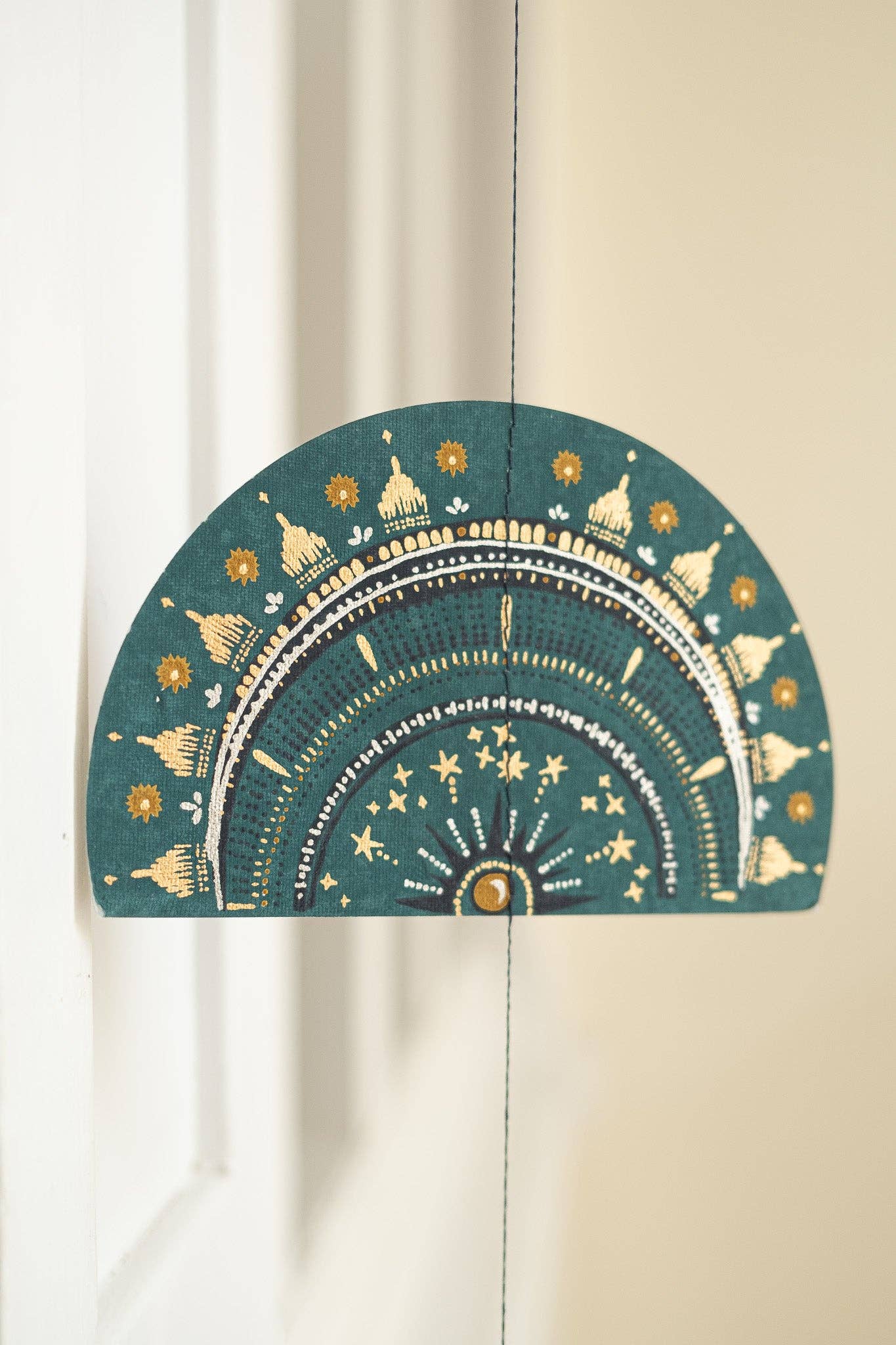 Celestial Vertical Wall Hanging - Screen Printed by Hand