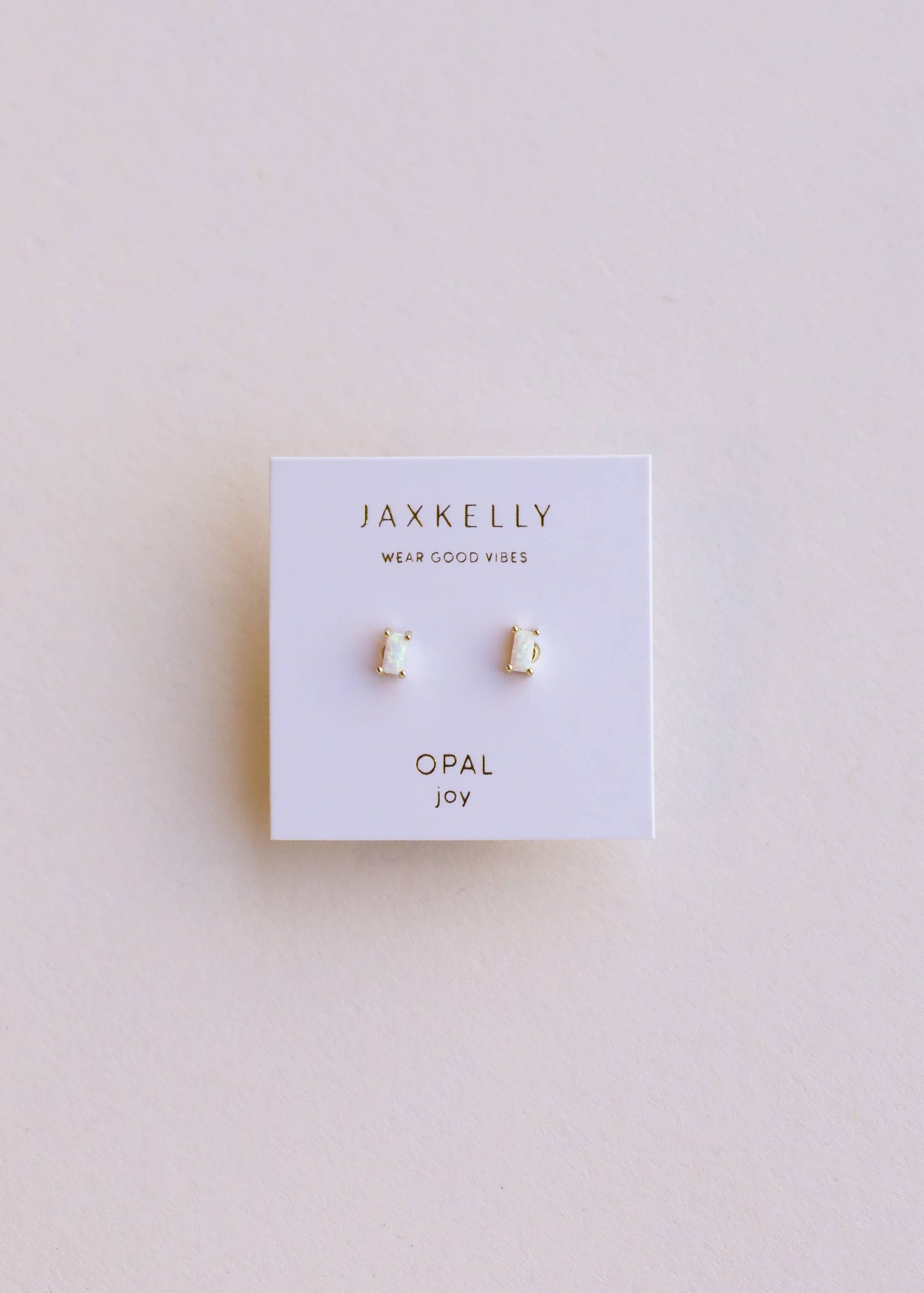 Baguette - White Opal - Earring