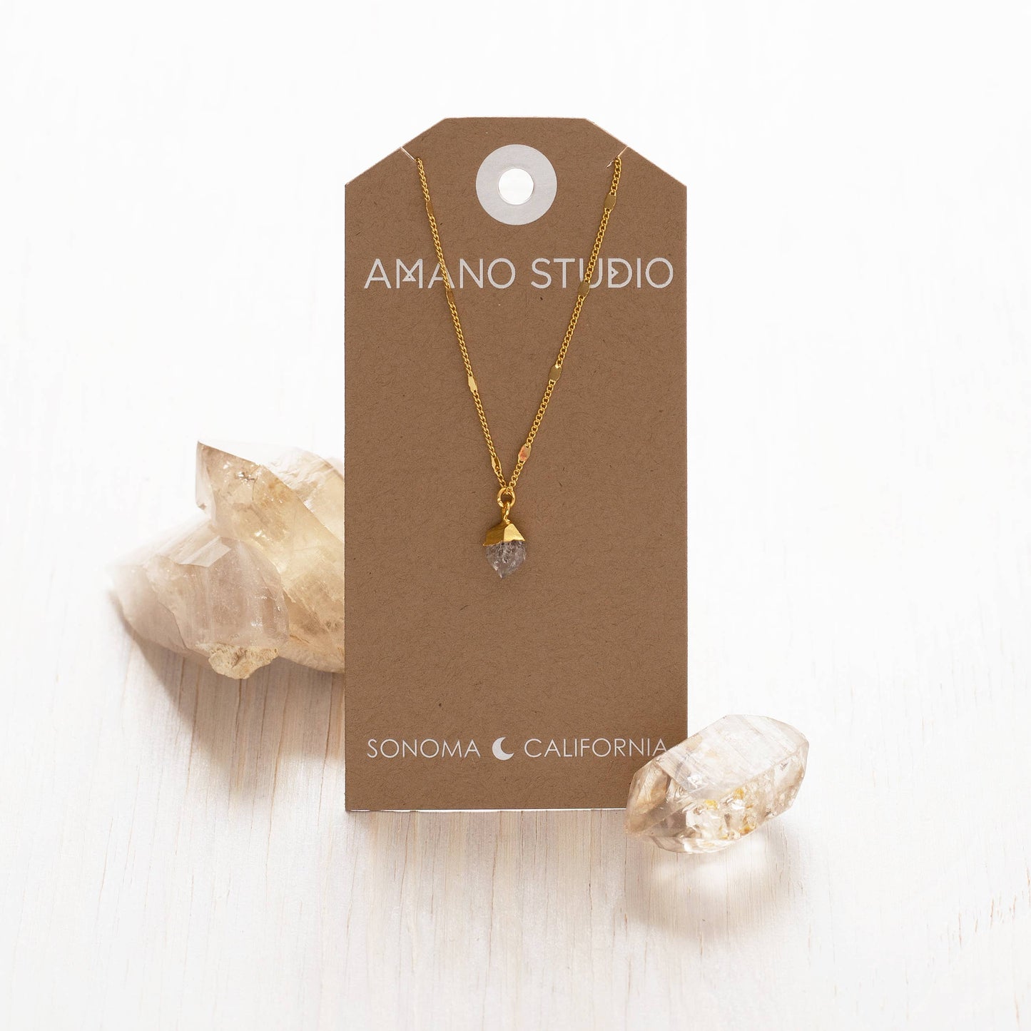 Raw Cut Gemstone Necklaces - Amano Studio