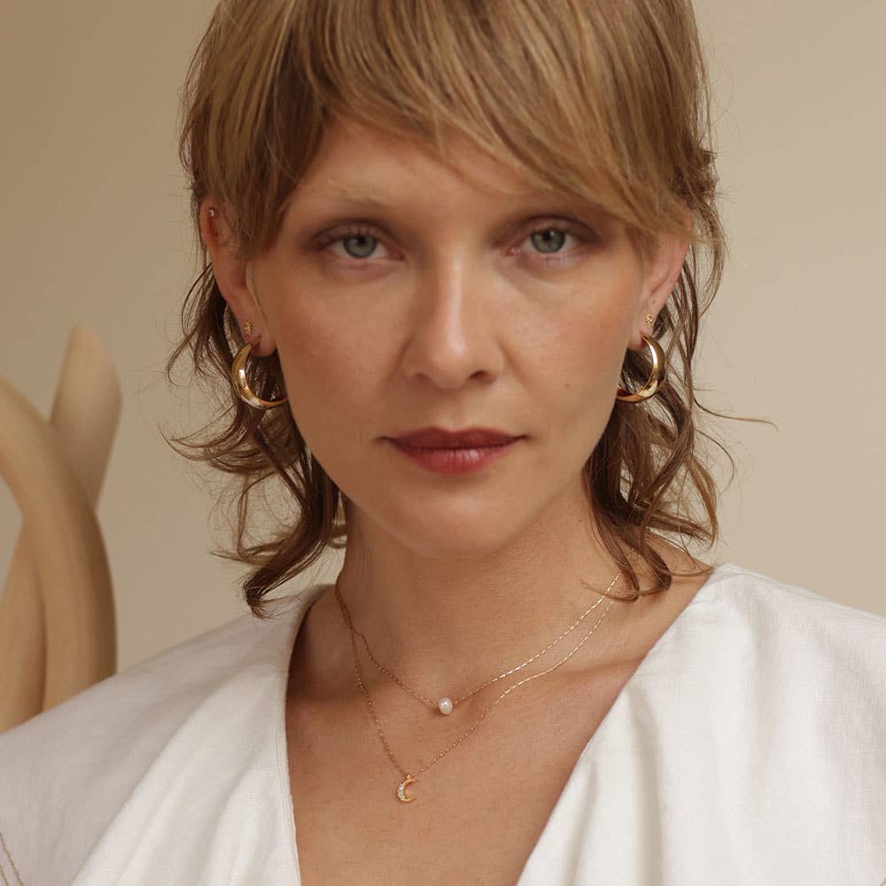 Amano Studio - Crescent Moon Charm Necklace