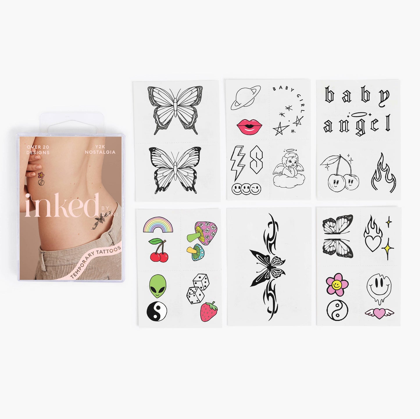 Y2K Nostalgia Temporary Tattoo Pack - INKED by Dani