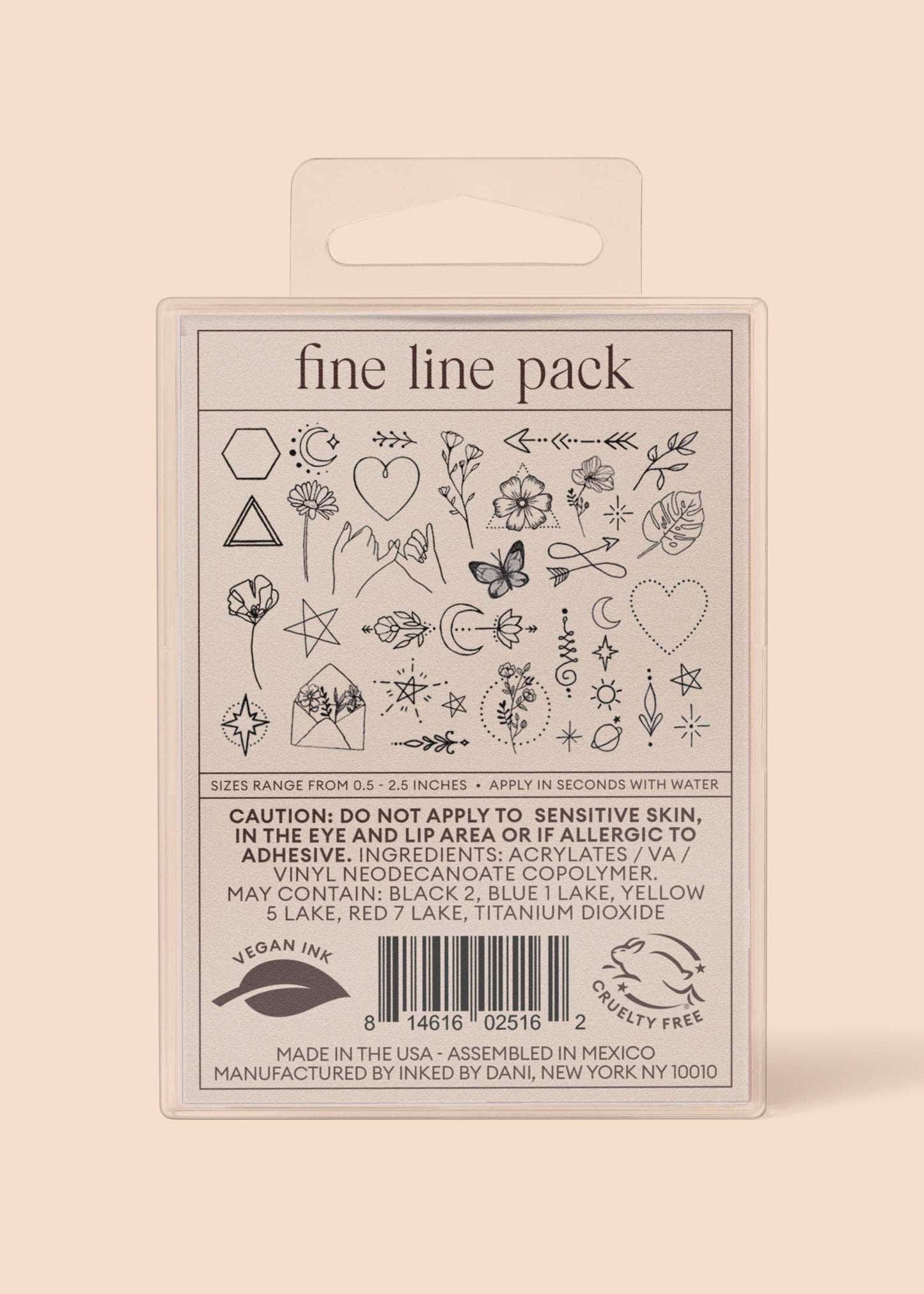 Fine Line Temporary Tattoo Pack - INKED by Dani
