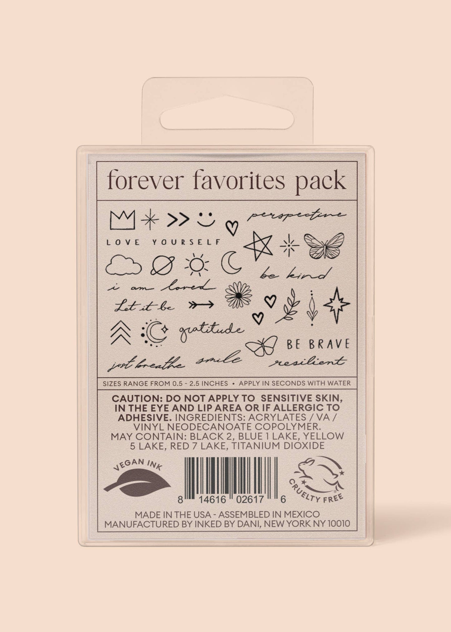Forever Favorites Temporary Tattoo Pack - INKED by Dani