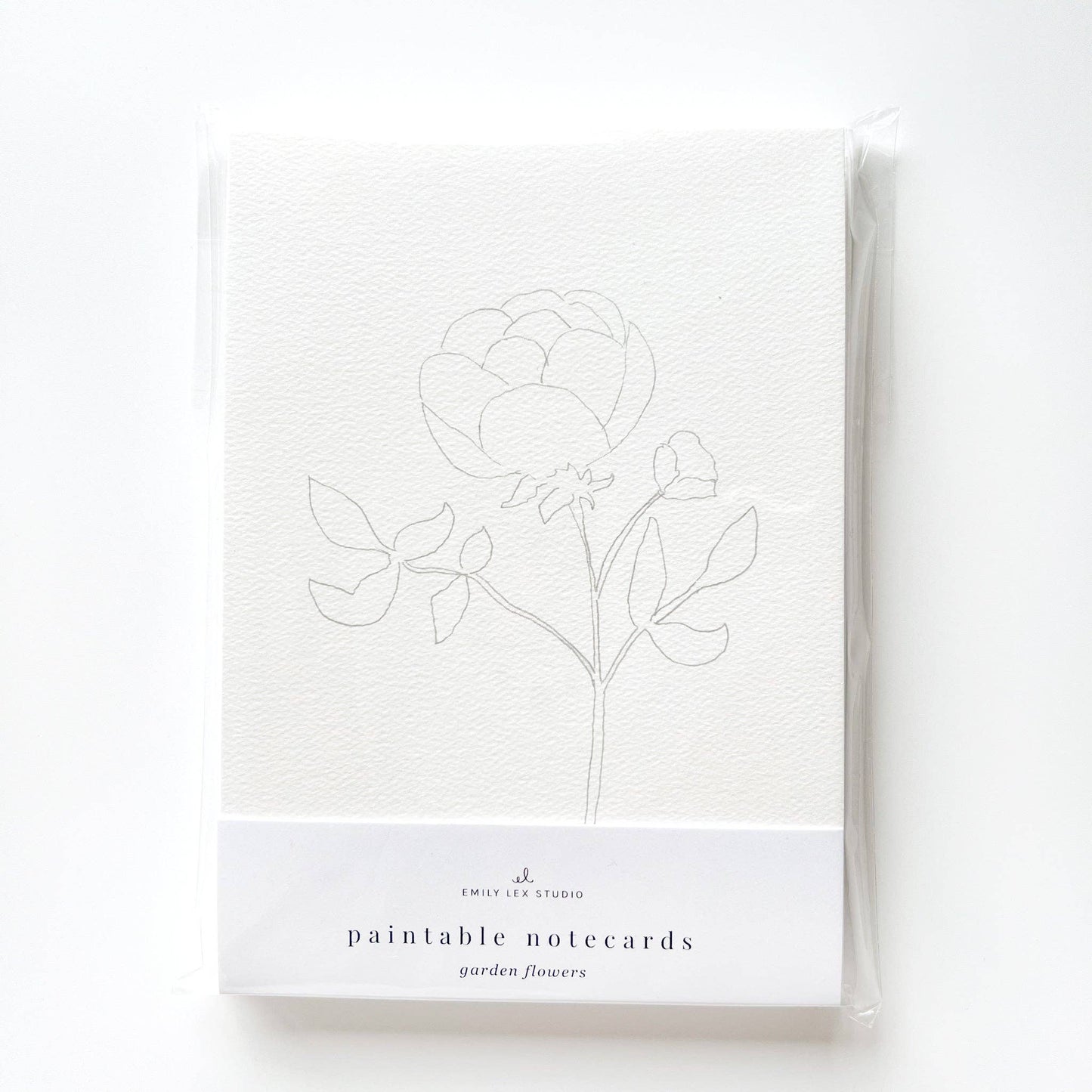 Garden Flowers Paintable Notecards - emily lex studio