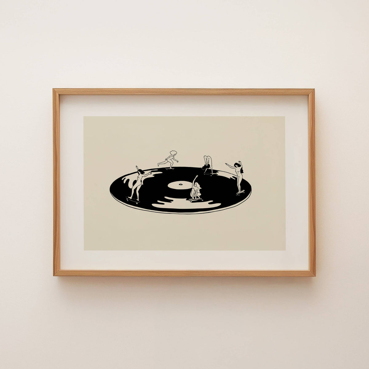 “Skate Session on Vinyl Record” Art Print - Tumbleweed Design Studios