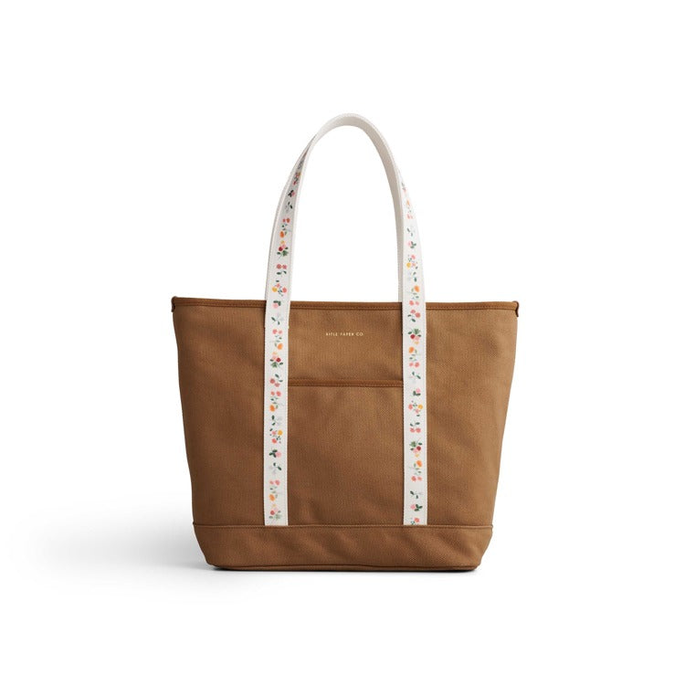 Ditsy Dahlia Canvas Carry All