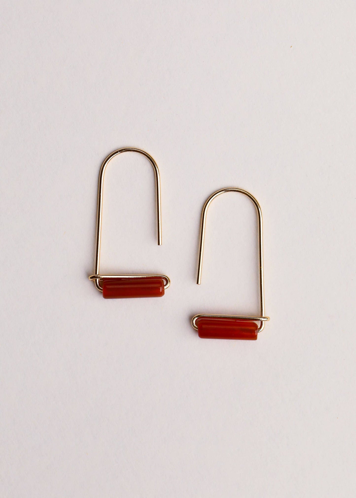 Carnelian Agate Drop Earrings