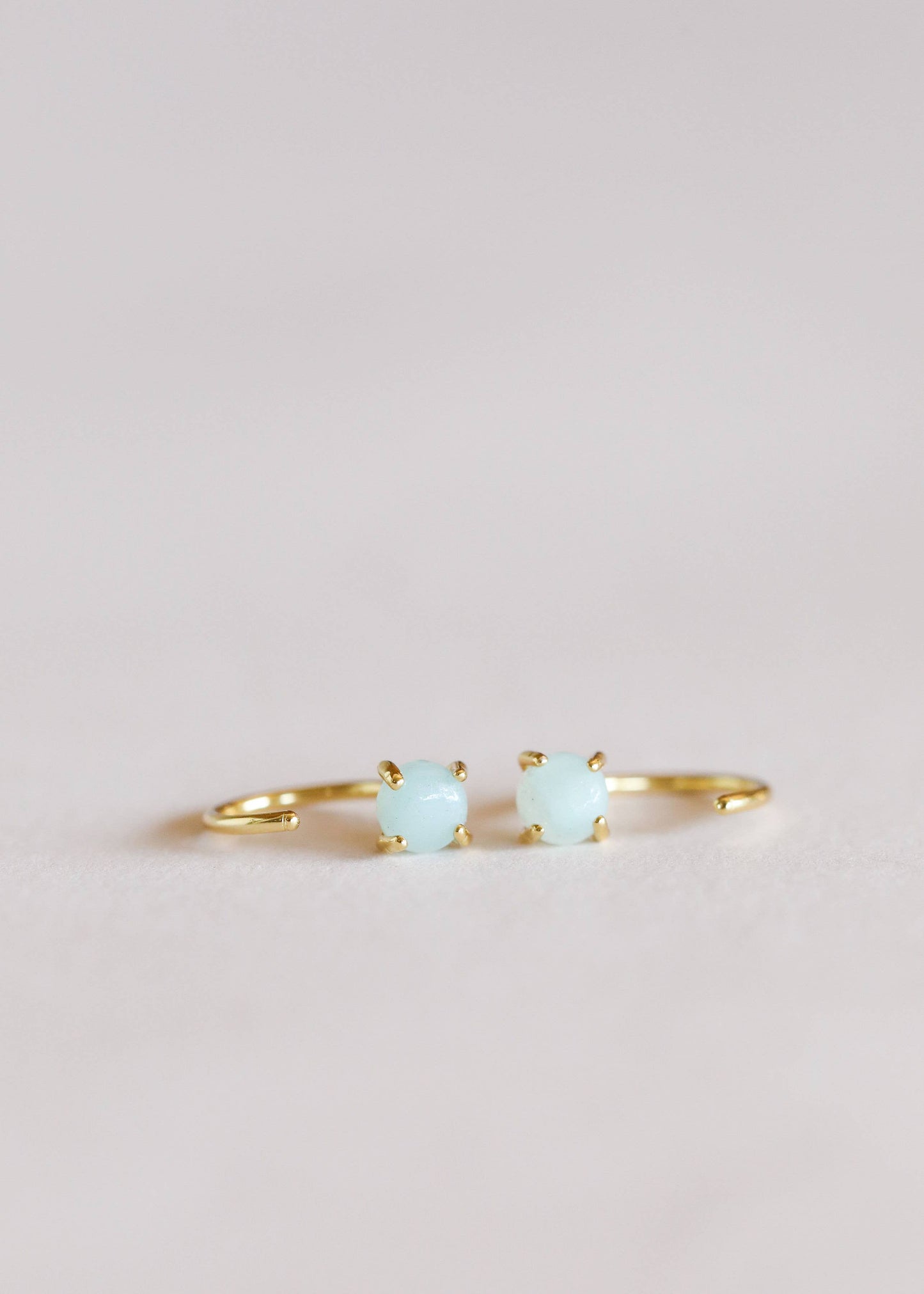 Amazonite Huggie Earrings