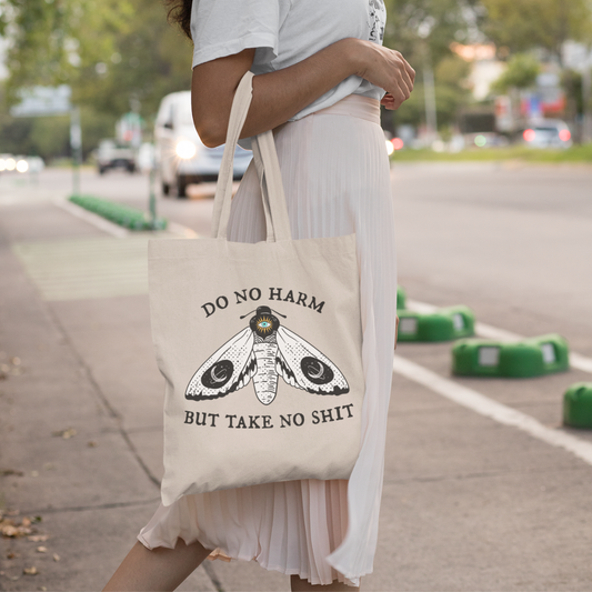 Do No Harm But Take No Shit Tote Bag