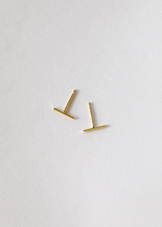 Gold Bar Minimalist Earrings