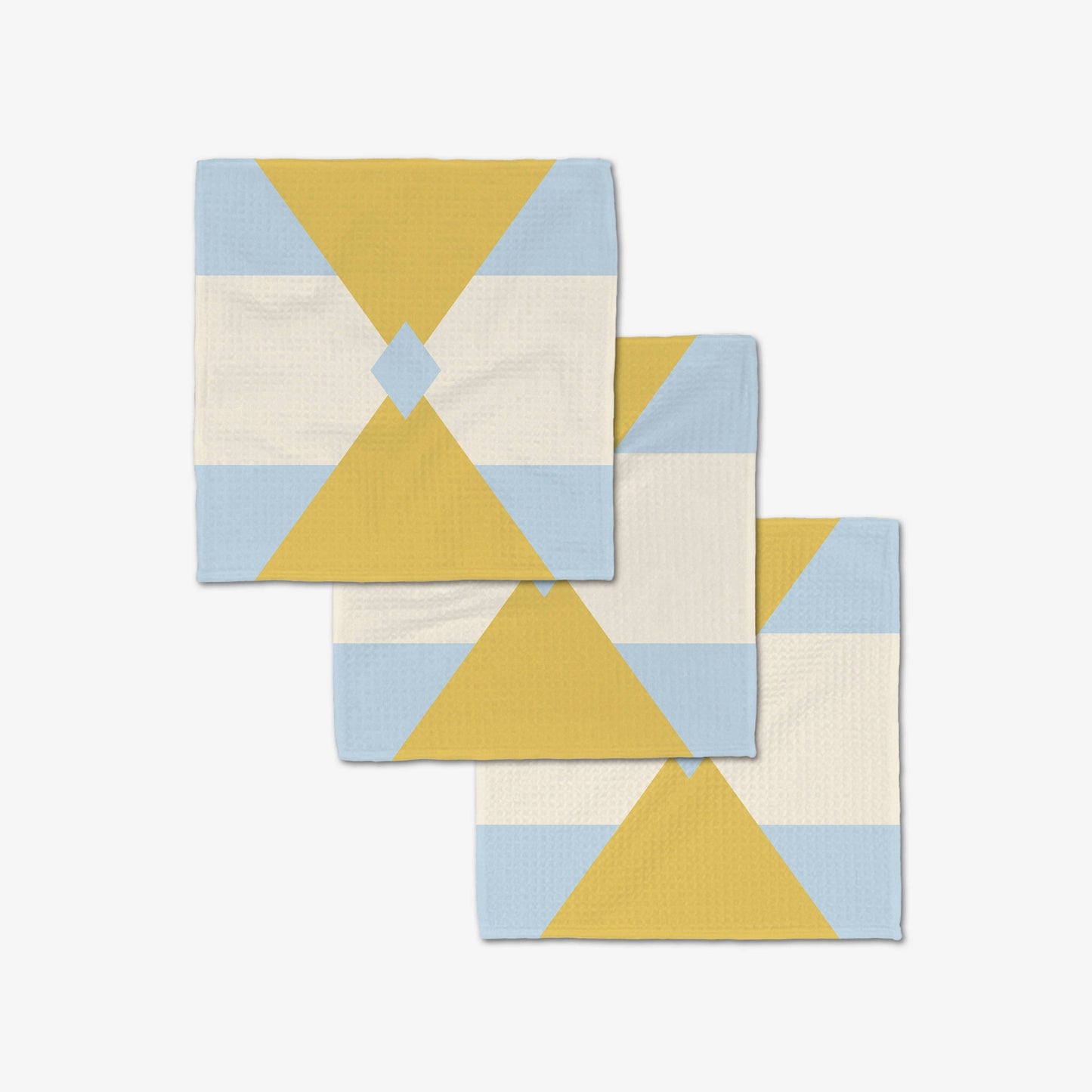 Geometry Luxe Washcloth Set - Balanced Blue