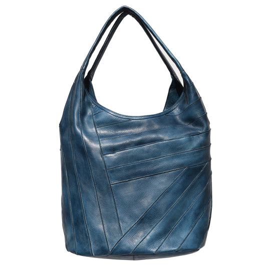 Kiki Leather Shoulder-Bag: Denim