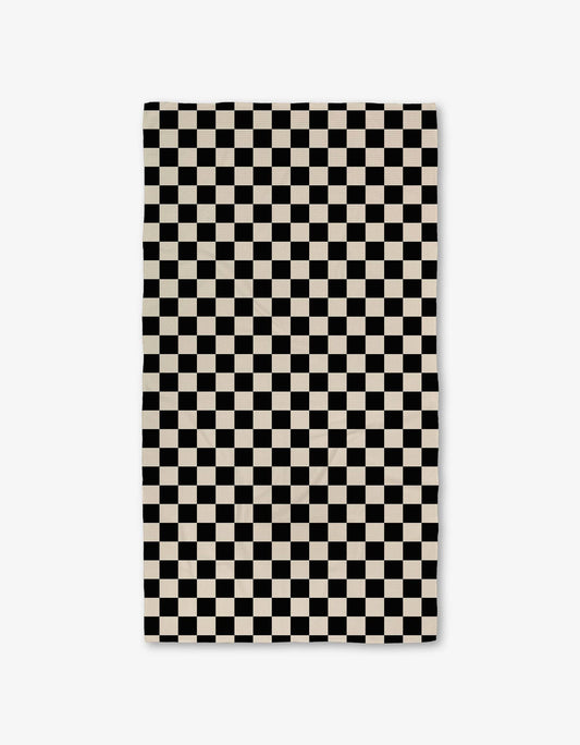 Geometry Luxe Bath Towel - Checkered