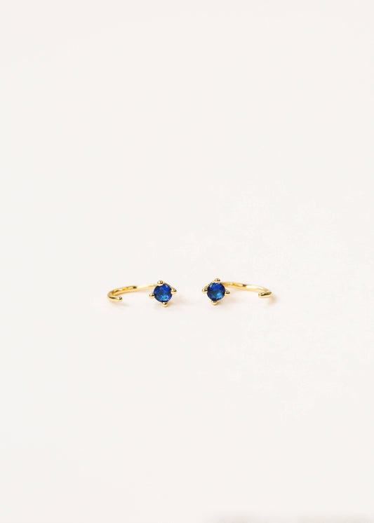 Sapphire Huggie Earrings