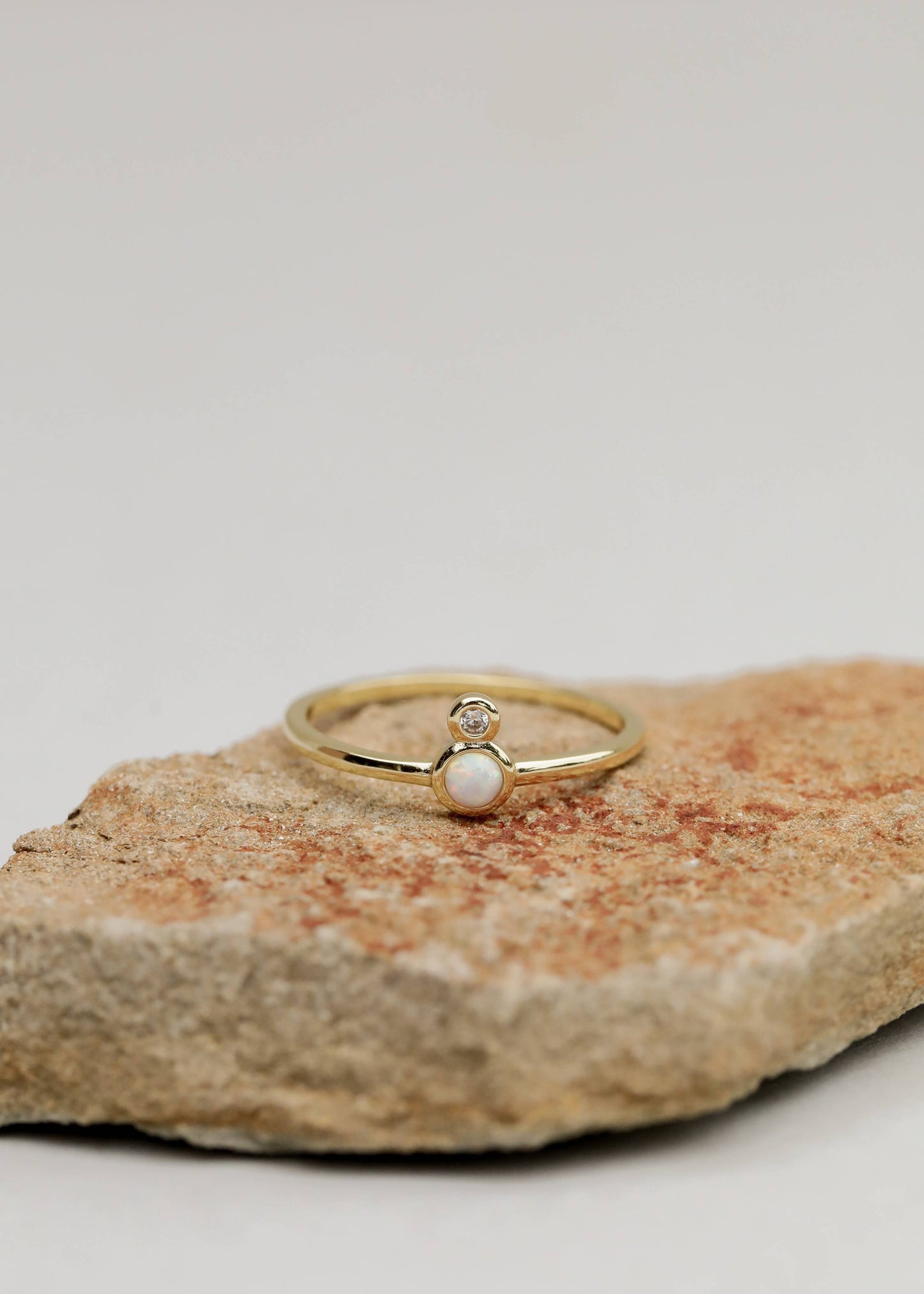 Opal Infinity Ring