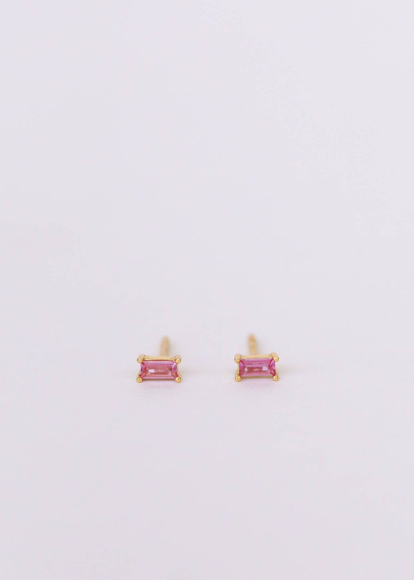 Rose Baguette Earrings