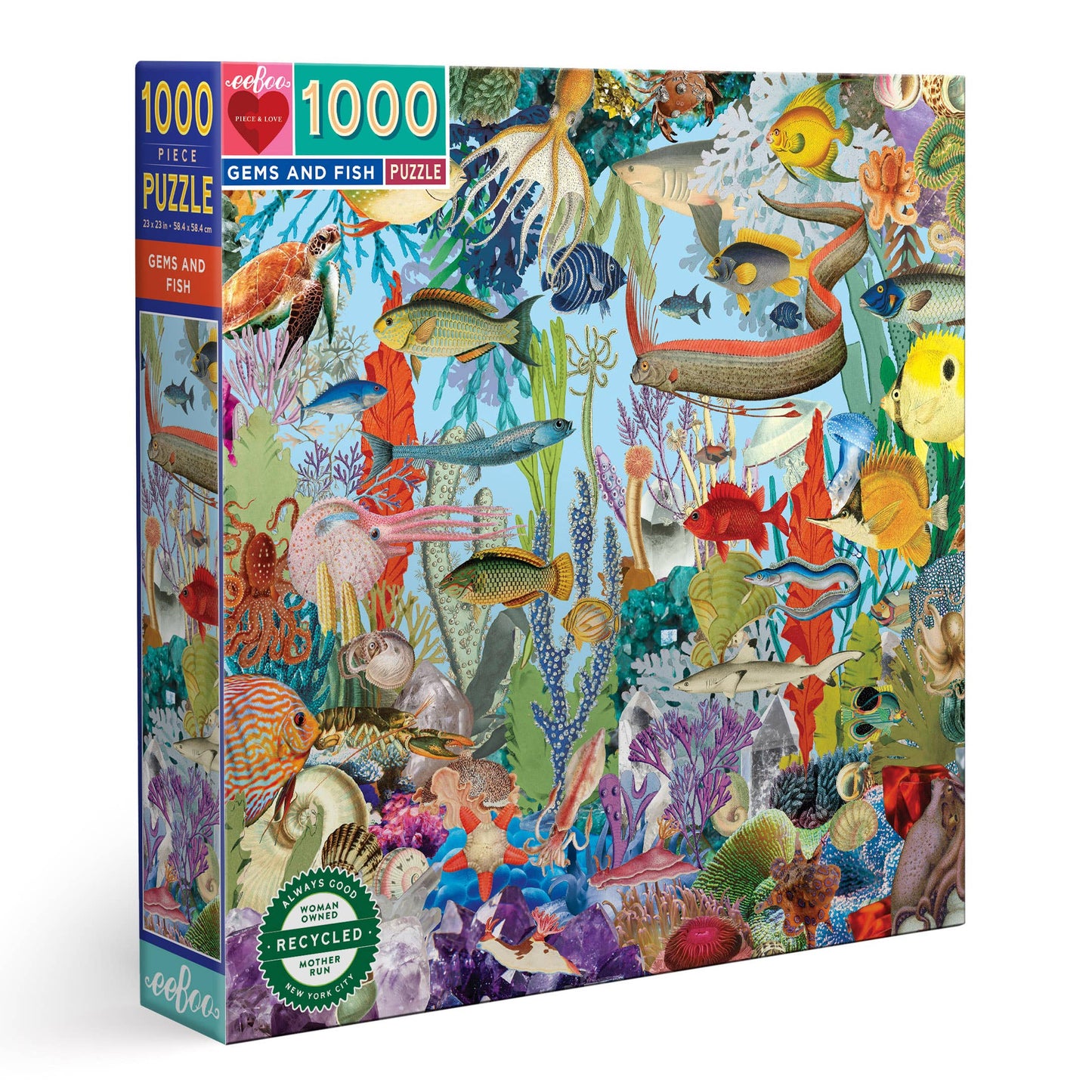 Gems and Fish 1000 Piece Puzzle