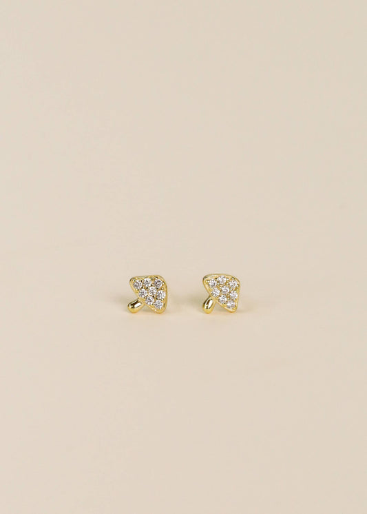 Mushroom Pavé Stud Earrings