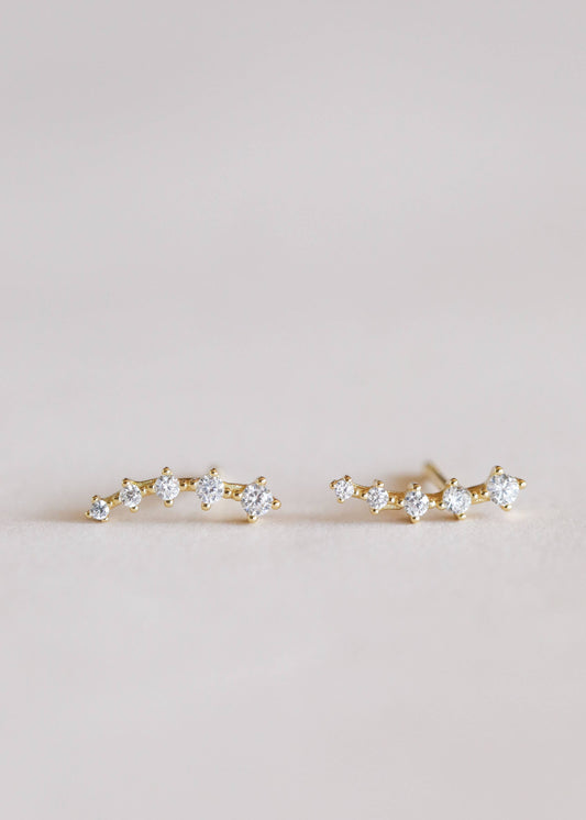 White Crawler Earrings