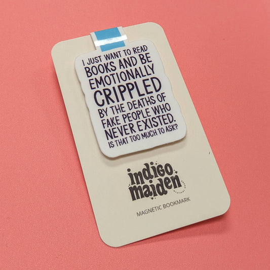 Emotionally Crippled by Book Characters Magnetic Bookmark