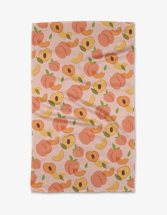 Peaches Geometry Kitchen Tea Towel